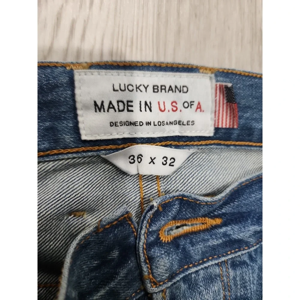 Lucky Brand 121 Heritage White Oak Cone Selvedge Jeans 36x32 Made In US - Picture 5 of 15